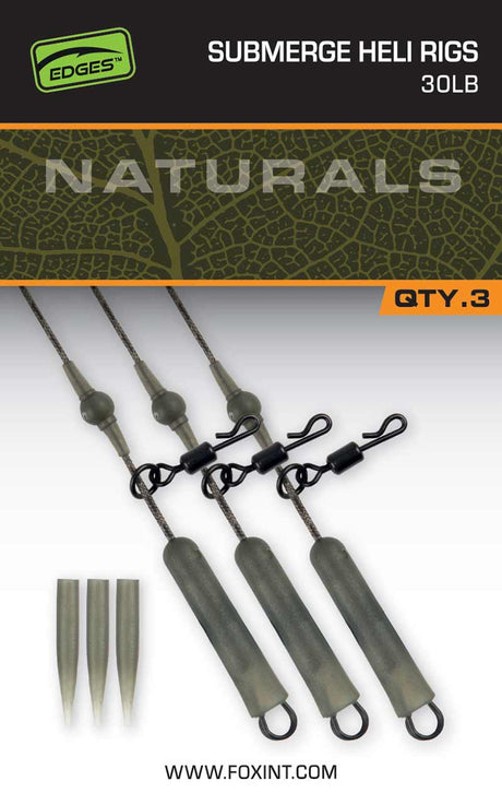 Fox Carp - Edges Naturals Submerge Heli Rigs - Hengelsport De Goeie Vangst