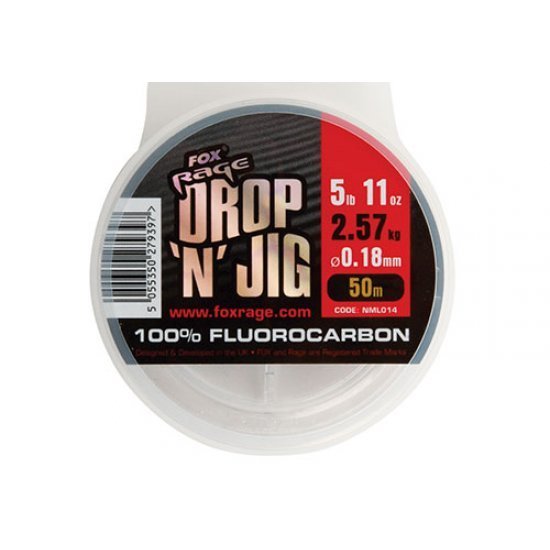Fox Rage - Drop 'n Jig Fluoro | 40m - Hengelsport De Goeie Vangst