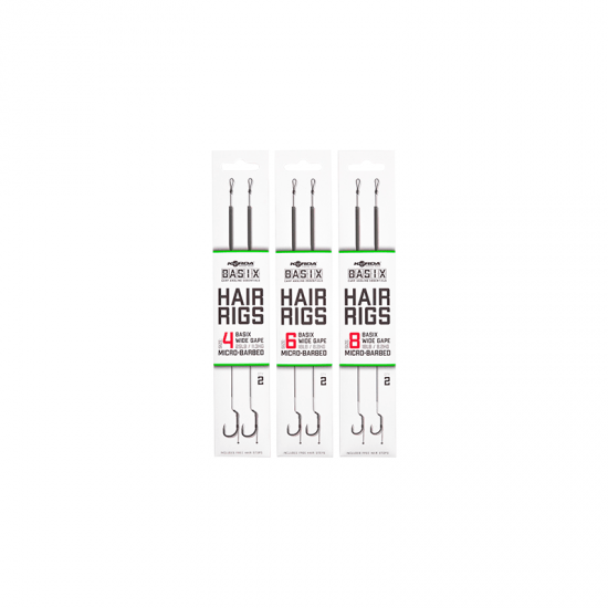 Korda - Basix Hair Rigs Wide Gape Barbed - Hengelsport De Goeie Vangst