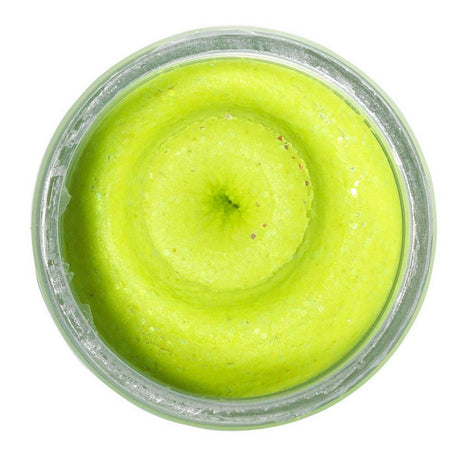 Berkley - Powerbait Natural Glitter Foreldeeg | Garlic Chartreuse Glitter - Hengelsport De Goeie Vangst