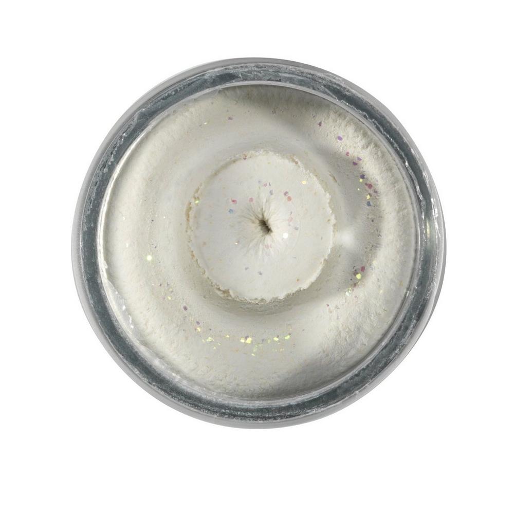 Berkley - Powerbait Natural Glitter Foreldeeg | Garlic White Glitter - Hengelsport De Goeie Vangst