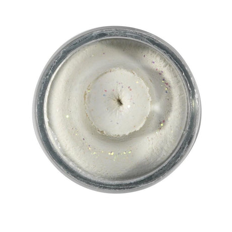 Berkley - Powerbait Natural Glitter Foreldeeg | Garlic White Glitter - Hengelsport De Goeie Vangst