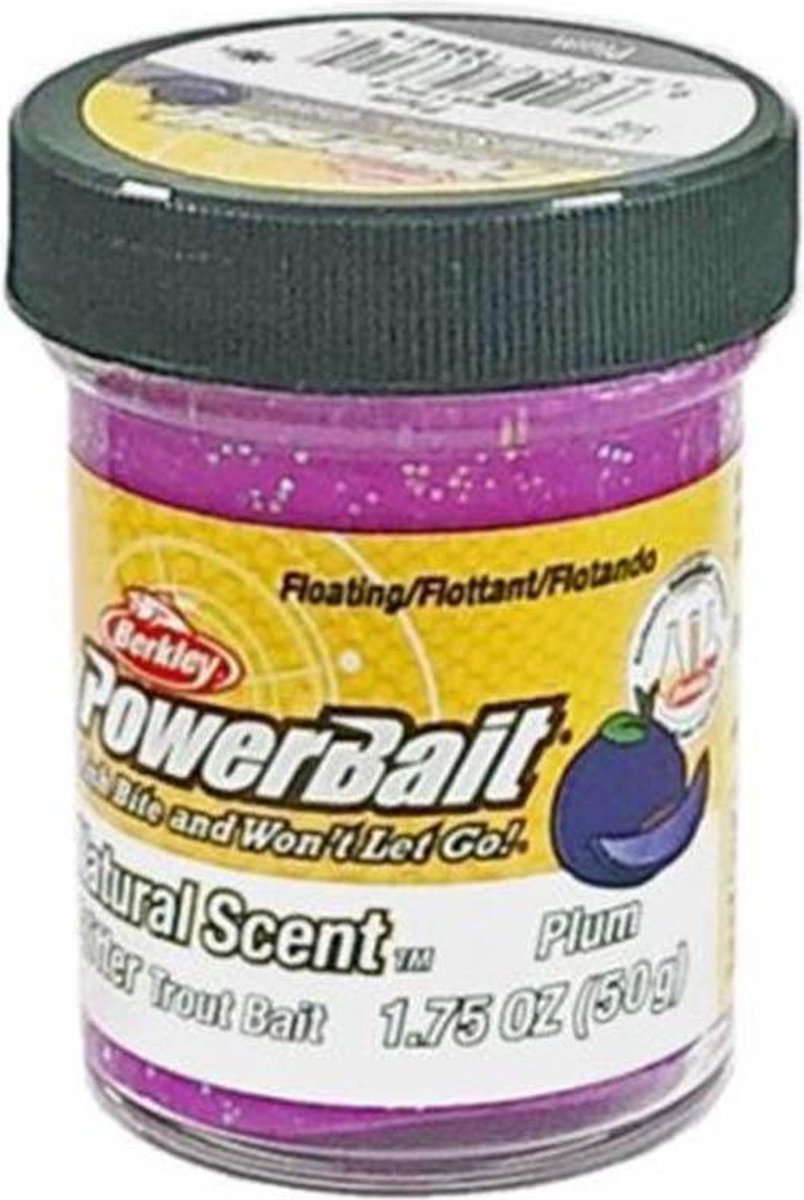 berkley - Powerbait Natural Scent Glitter Plum - Hengelsport De Goeie Vangst