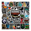 De Goeie Vangst - Stickers - Sportvissen - Set 50 Stuks - Laptop Stickers - Stickervellen - Hengelsport De Goeie Vangst