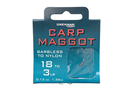 Drennan - Carp Maggot Barbless Onderlijnen - Hengelsport De Goeie Vangst