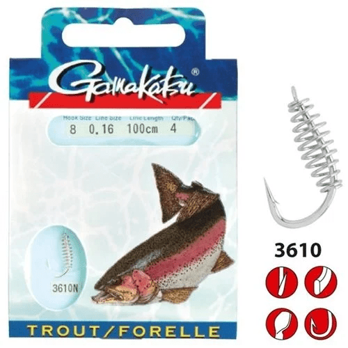 Gamakatsu - Trout LS - 3610 Spiral | 60cm - Hengelsport De Goeie Vangst