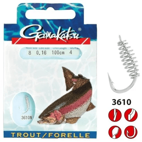 Gamakatsu - Trout LS - 3610 Spiral | 60cm - Hengelsport De Goeie Vangst