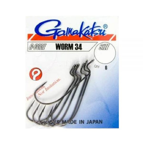 Gamakatsu - Worm 34 Haken - Hengelsport De Goeie Vangst