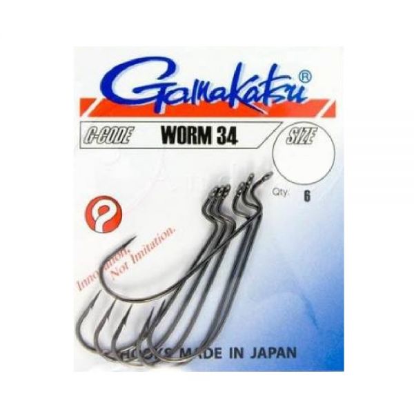 Gamakatsu - Worm 34 Haken - Hengelsport De Goeie Vangst