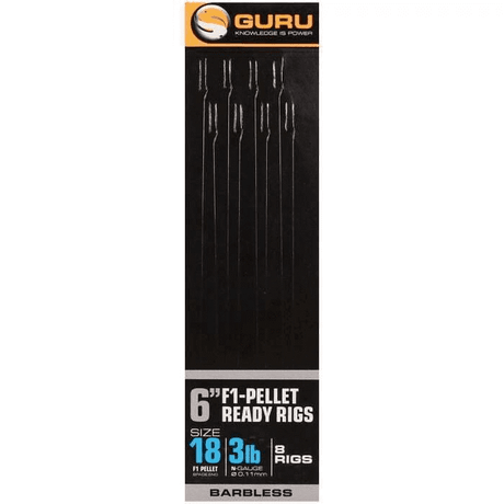 Guru - 6" F1 - Pellet Ready Rigs Barbless - Hengelsport De Goeie Vangst