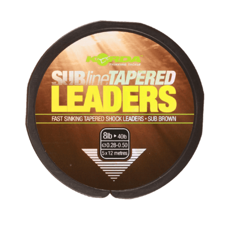 Korda - Subline Tapered Leaders 5x12m - Hengelsport De Goeie Vangst