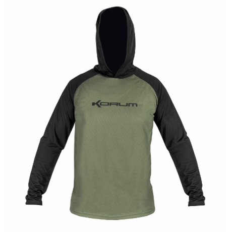 Korum - Dri - Active Hooded Long Sleeve T-Shirt - Hengelsport De Goeie Vangst