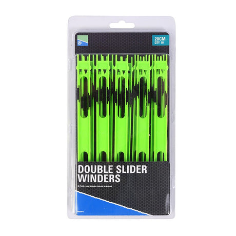 Preston - Double Slider Winders | 20cm | Groen - Hengelsport De Goeie Vangst