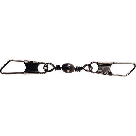 Spro - Black Double Safety - Snap Barrel Swivel - Hengelsport De Goeie Vangst